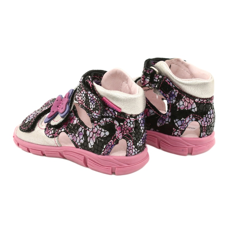 Mazurek Sandali in pelle Girls High Preventive 291 con farfalla argento 5