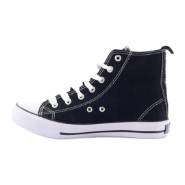 Sneakers alte American Club LH02 nere bianco nero 2
