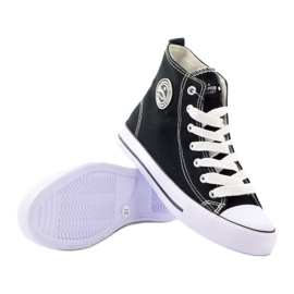 Sneakers alte American Club LH02 nere bianco nero 3