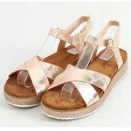 Sandali donna champagne 100-139SA-1 Champagne multicolore rosa 1
