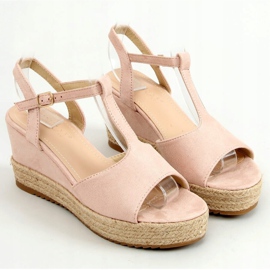 Espadrillas rosa su zeppe rosa WX-08 Pink 1