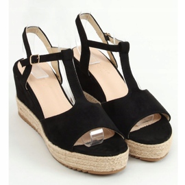 Espadrillas nere su zeppe WX-08 Black nero 1