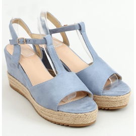 Espadrillas blu su zeppe WX-08 LT.BLUE 1