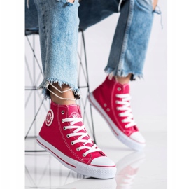 Scarpe da ginnastica alte New Age rosa 1