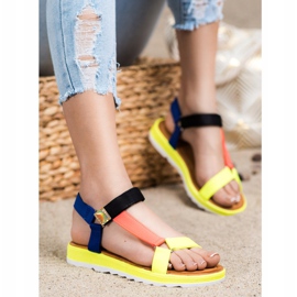 SHELOVET Sandali alla moda con velcro multicolore 1