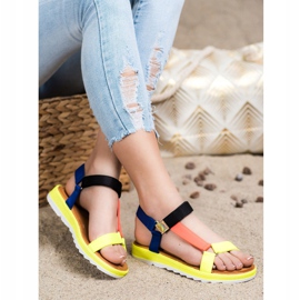 SHELOVET Sandali alla moda con velcro multicolore 2