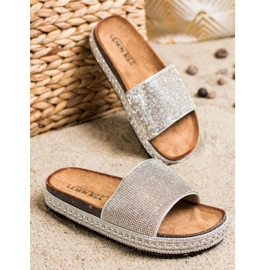SHELOVET Pantofole di cristallo alla moda argento 2