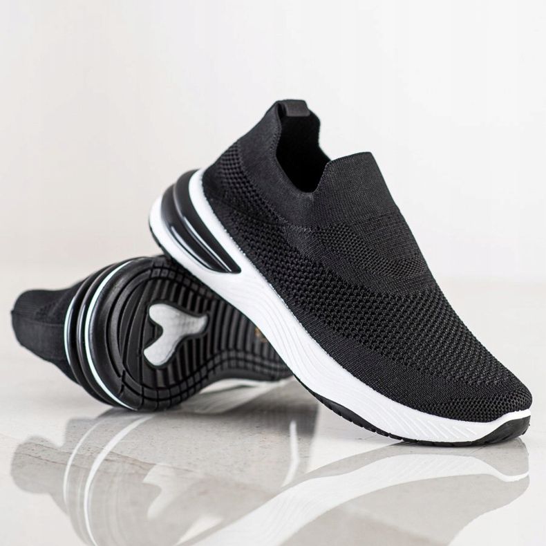 SHELOVET Scarpe da ginnastica senza lacci nero 1