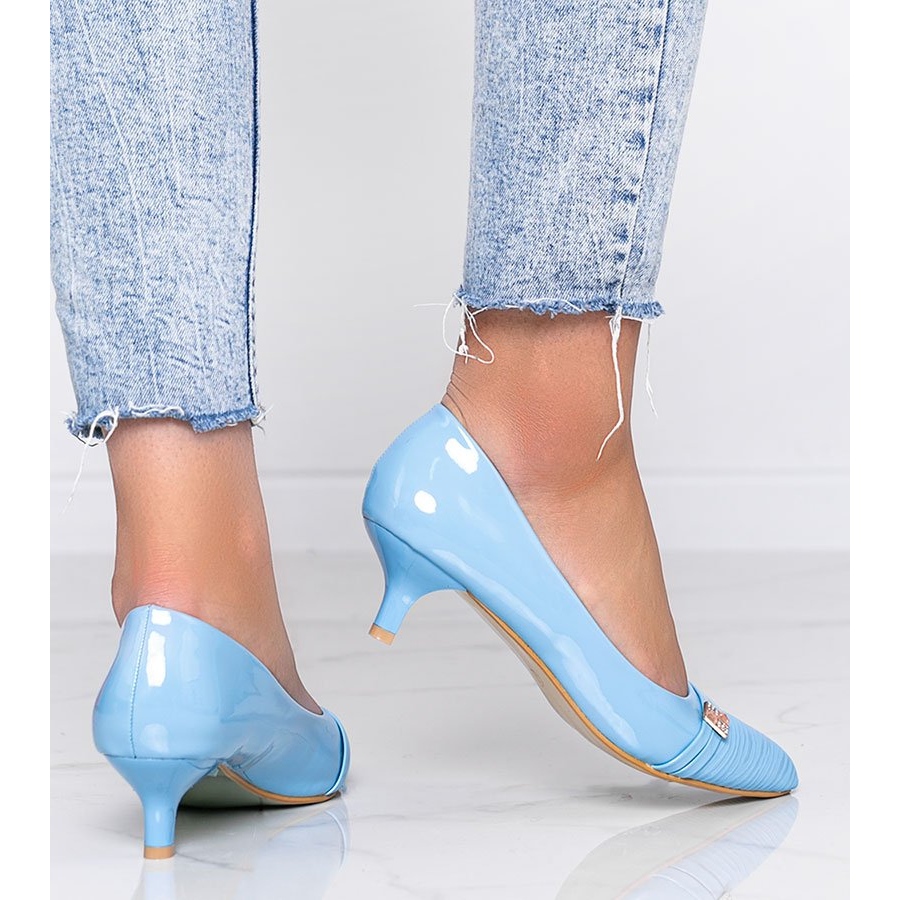 Décolleté blu 2025 tacco basso