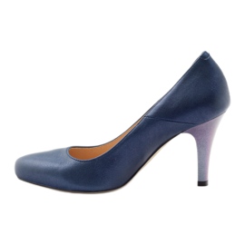 Mojo Décolleté comodi tacchi blu metallizzati multicolore 2
