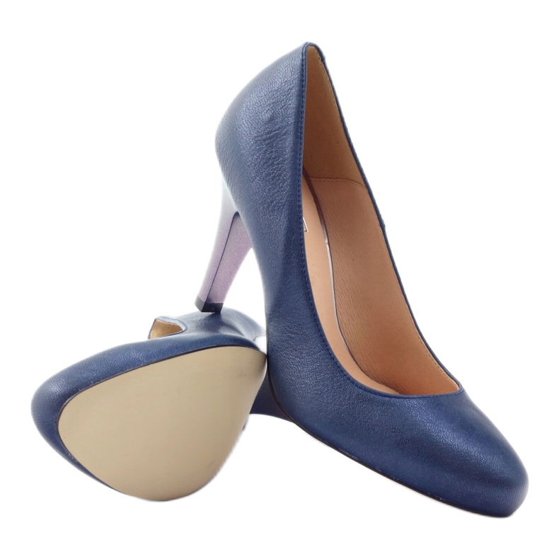 Mojo Décolleté comodi tacchi blu metallizzati multicolore 3