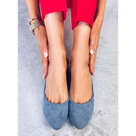 Blu CC212P Ballerine in camoscio liscio blu 1