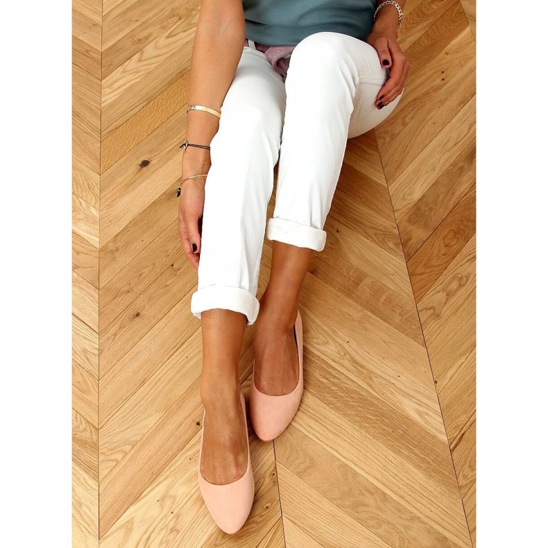Ballerine lisce camoscio rosa CC212P Pink 1