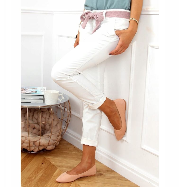 Ballerine lisce camoscio rosa CC212P Pink 2