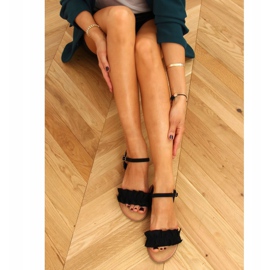 Sandali neri da donna WL1635 Black nero 1