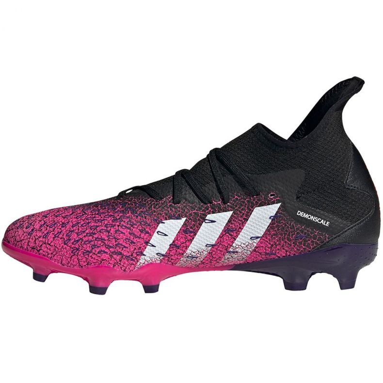 Scarpe da calcio Adidas Predator Freak.3 Fg M FW7514 nero, nero, rosa rosa 2