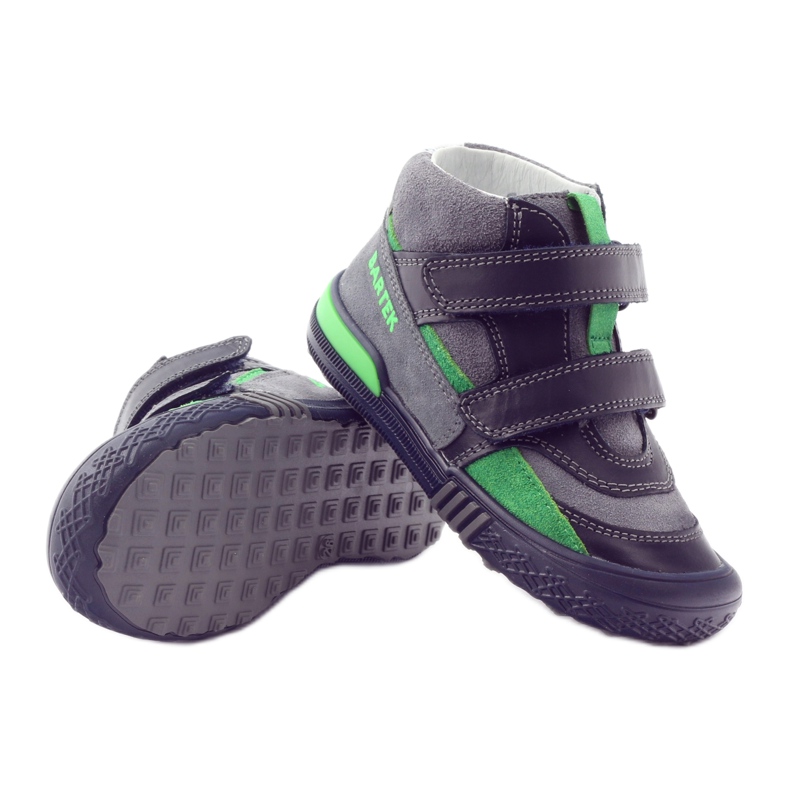 Stivali in velcro grigi e verdi Bartek 91756 nero multicolore grigio verde 3