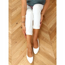 Ballerine lisce laccate bianche CC201 White bianco 1