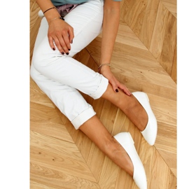 Ballerine lisce laccate bianche CC201 White bianco 2