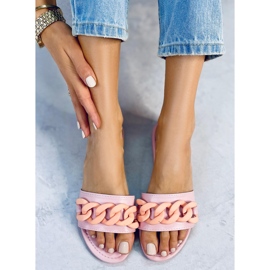 Ciabatte con catena rosa 7857 Light Pink 1