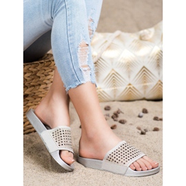 Evento Pantofole Alla Moda Con Ornamenti grigio 1