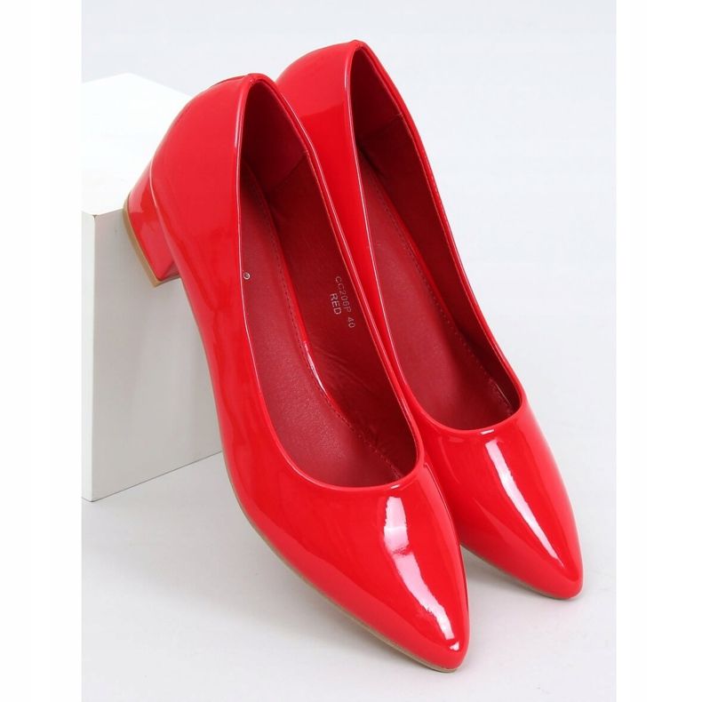 Rosso Décolleté tacco basso rosso CC206P Rosso 1
