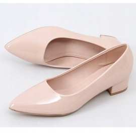 Décolleté con tacco basso beige CC206P Beige 1
