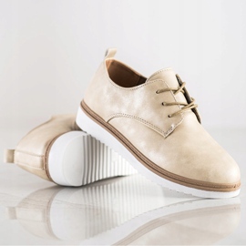 SHELOVET Scarpe brogue casual beige 1
