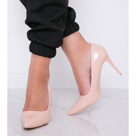 Décolleté Tisha laccati beige 1