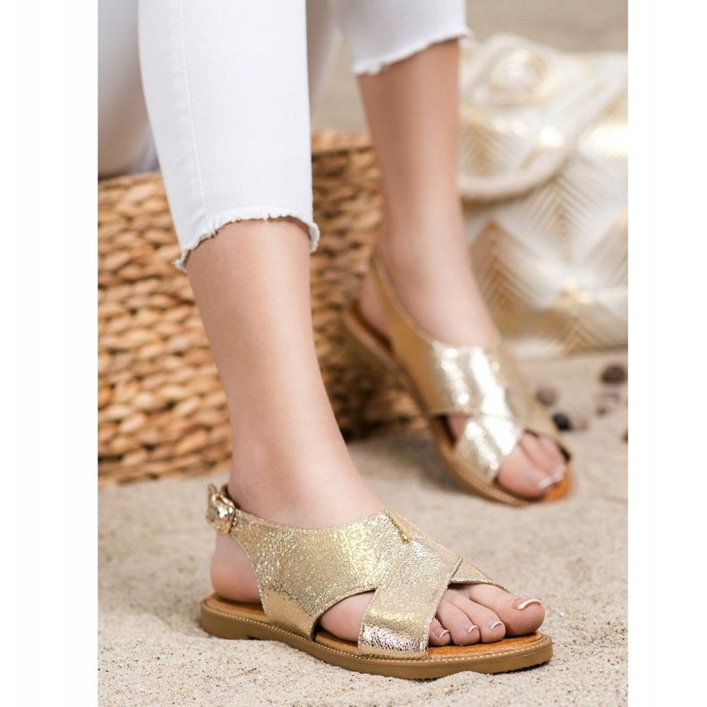 Filippo Sandali dorati classici d'oro 2