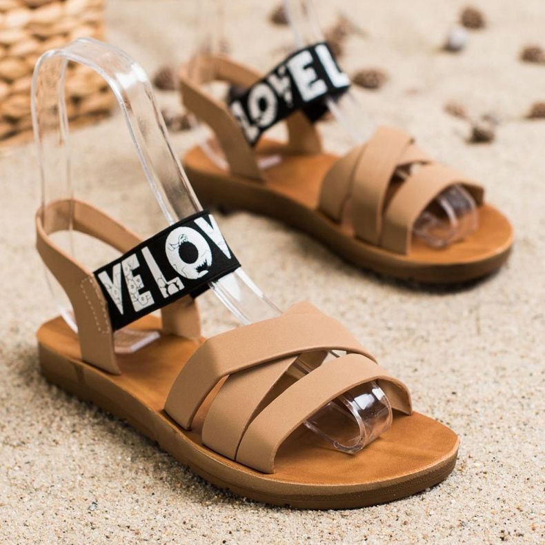 SHELOVET Sandali Con Amore In Ecopelle beige marrone 1