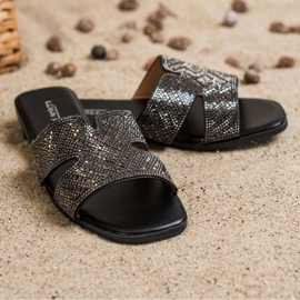 SHELOVET Pantofole Alla Moda Con Ornamenti nero 1