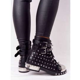 Stivali Caldi Da Donna Da Lavoro Con Strass Neri Lu Boo nero 1