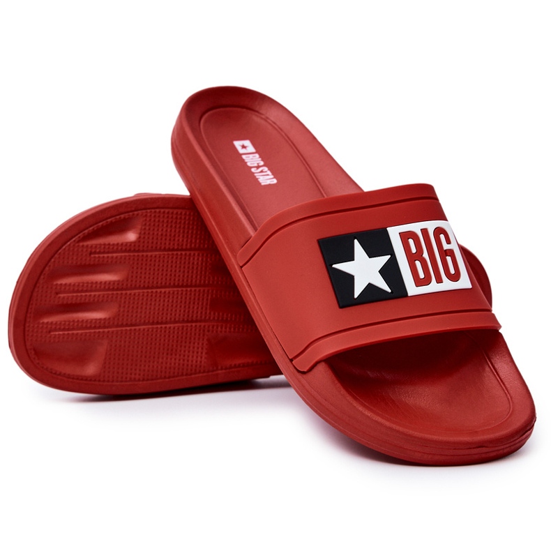 Pantofole da uomo Big Star DD174702 Rosse rosso 2