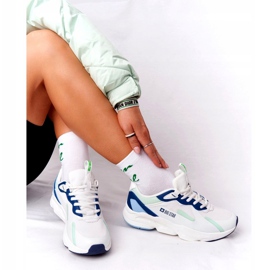 Scarpe Sportive Donna Memory Foam Big Star HH274810 Bianco blu verde 1