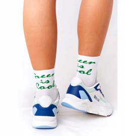 Scarpe Sportive Donna Memory Foam Big Star HH274810 Bianco blu verde 3