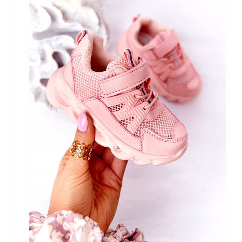 Sneakers Da Bambino Con Suola Illuminata A Led Rosa So Cool! 1