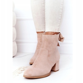 PJ1 Stivali caldi da donna con tacco Beige Kayla 2