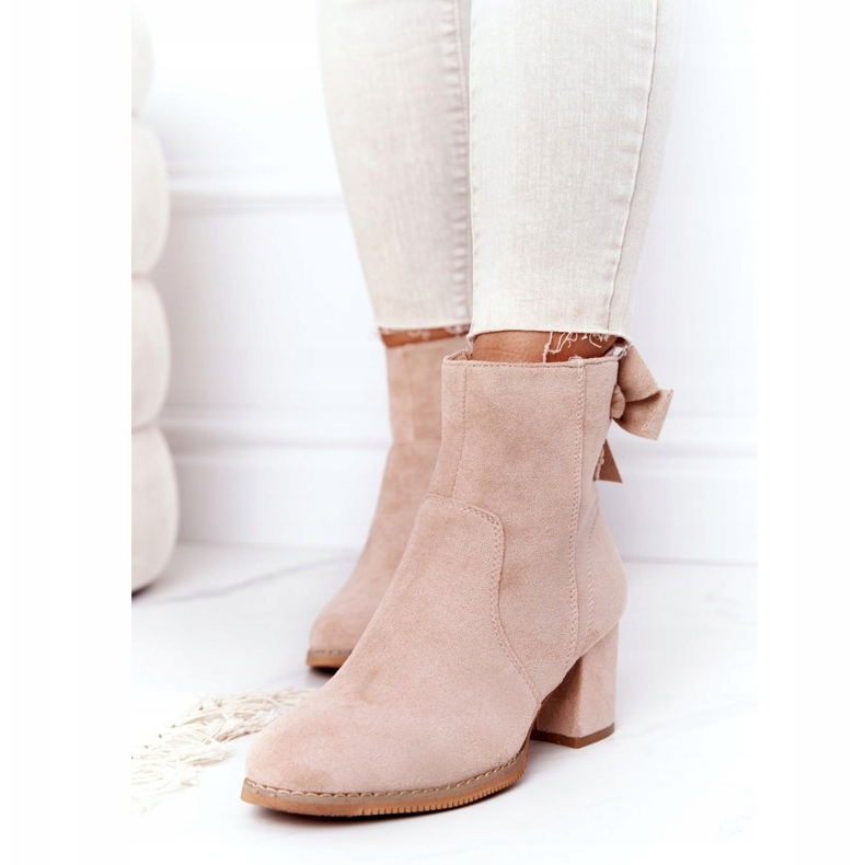PJ1 Stivali caldi da donna con tacco Beige Kayla 2