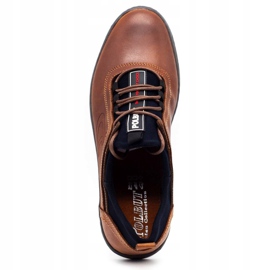 Polbut Scarpe da uomo in pelle casual k24 cammello marrone 2