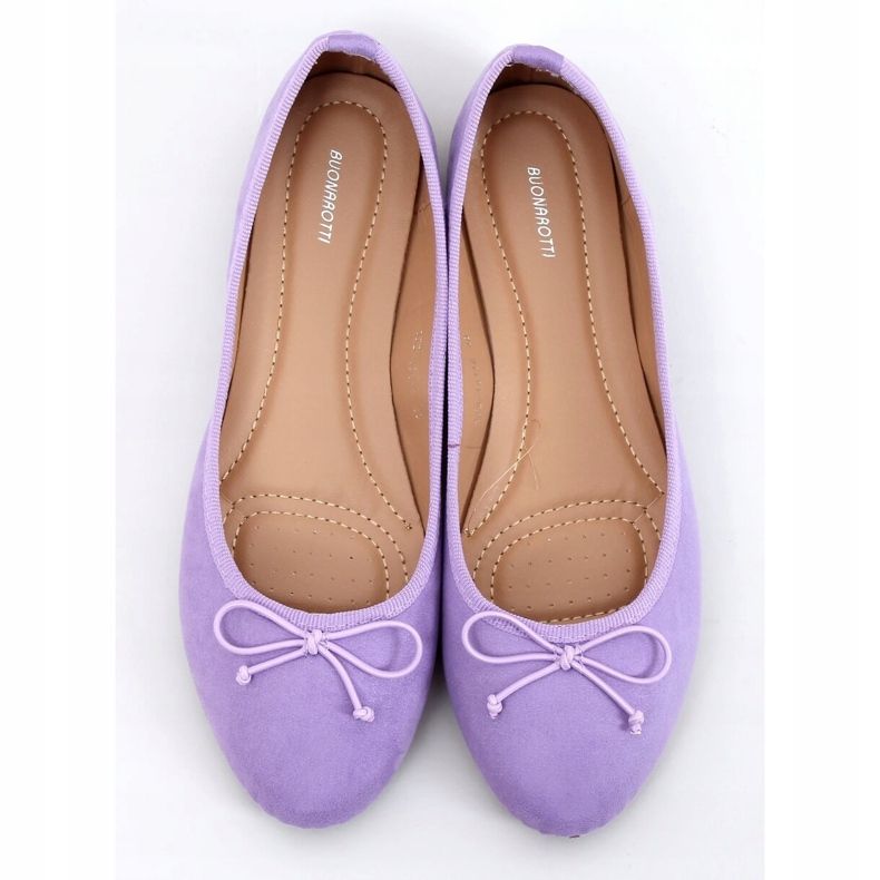 Ballerine da donna in camoscio viola 1JB-19116 Purple 1