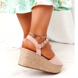 Sandali Con Zeppa Con Intrecciato Big Star FF274749 Nudo rosa 4