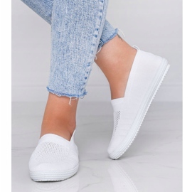Sneakers Slip On traforate bianco intenso 1