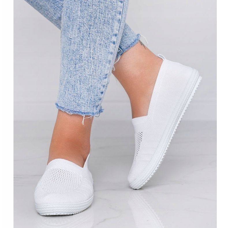 Sneakers Slip On traforate bianco intenso bianca 1