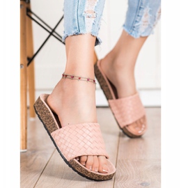 SHELOVET Pantofole intrecciate alla moda marrone 1