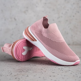 SHELOVET Scarpe da ginnastica senza lacci rosa 1
