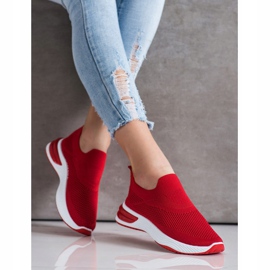 SHELOVET Scarpe da ginnastica senza lacci rosso 1