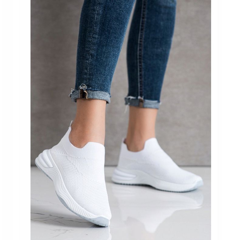 SHELOVET Scarpe da ginnastica senza lacci bianca 1