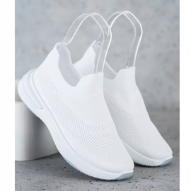 SHELOVET Scarpe da ginnastica senza lacci bianco 2