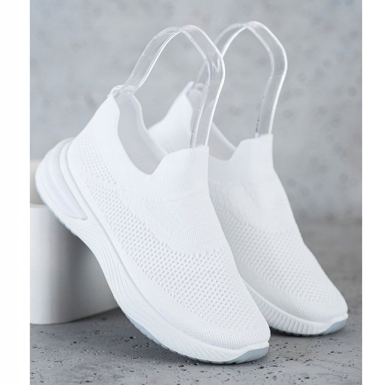 SHELOVET Scarpe da ginnastica senza lacci bianca 2